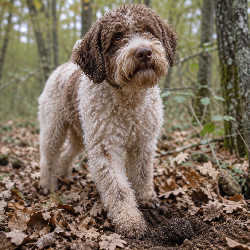 Lagotto Romagnolo nel bosco